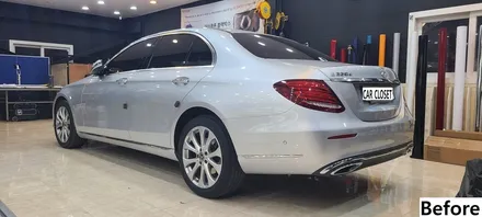벤츠 E220d 진주펄 화이트 전체랩핑으로 고급지게 변신! / 화성, 동탄, 용인, 오산
