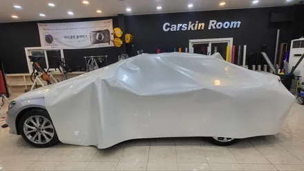 벤츠 E220d 진주펄 화이트 전체랩핑으로 고급지게 변신! / 화성, 동탄, 용인, 오산