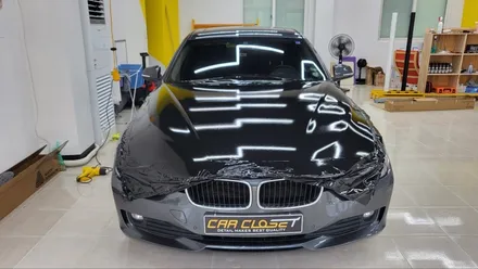 BMW 320d 메탈릭 블랙 전체랩핑 시공기! / 화성, 동탄, 용인, 오산