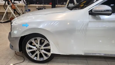 벤츠 E220d 진주펄 화이트 전체랩핑으로 고급지게 변신! / 화성, 동탄, 용인, 오산