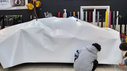 전체랩핑 BMW 520d 사틴화이트 시공기~! / 화성, 동탄, 용인, 오산