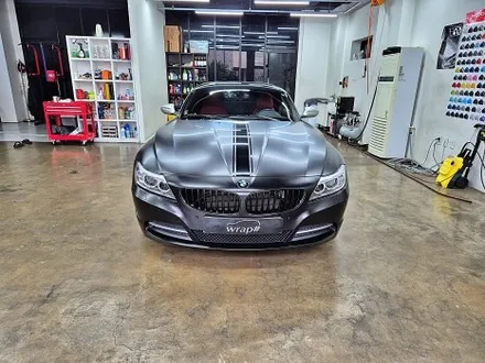 수원 광교 BMW Z4 앞범퍼 보험 사고 수리 재시공 사틴 블랙 랩핑 / 수원시 영통구 이의동