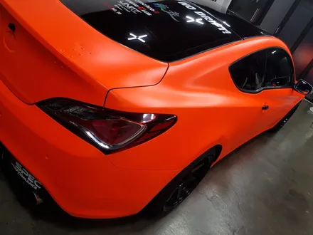 [랩샵]수원랩핑 제네시스쿠페 3M1080 Satin Neon Orange 전체랩핑 / 수원시 영통구 이의동