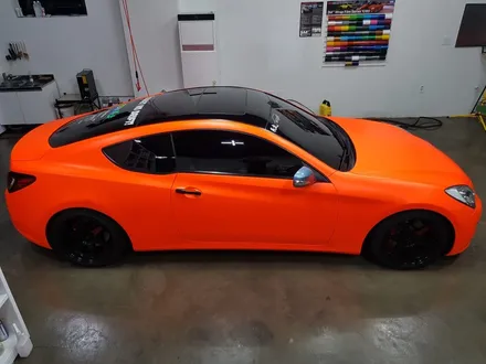 [랩샵]수원랩핑 제네시스쿠페 3M1080 Satin Neon Orange 전체랩핑 / 수원시 영통구 이의동