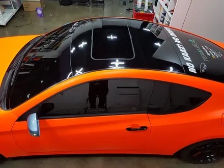 [랩샵]수원랩핑 제네시스쿠페 3M1080 Satin Neon Orange 전체랩핑 / 수원시 영통구 이의동