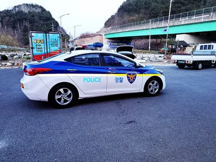 [랩샵][수원랩핑] 현대 아반테MD 경찰차랩핑 관공서차량랩핑 / 수원시 영통구 이의동