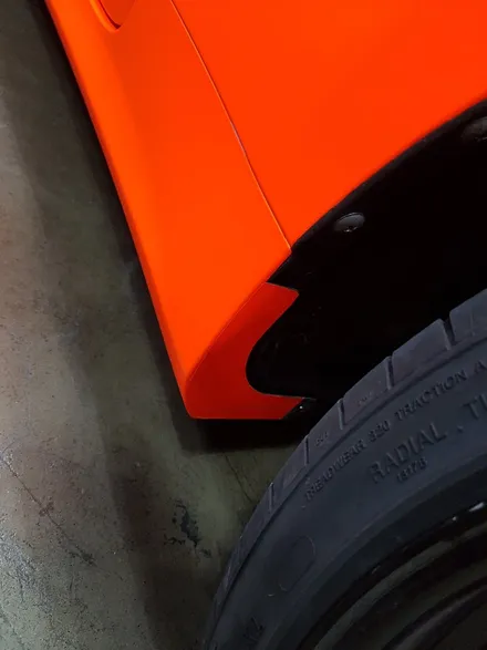 [랩샵]수원랩핑 제네시스쿠페 3M1080 Satin Neon Orange 전체랩핑 / 수원시 영통구 이의동