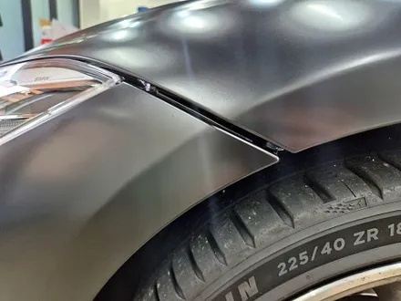 수원 광교 BMW Z4 앞범퍼 보험 사고 수리 재시공 사틴 블랙 랩핑 / 수원시 영통구 이의동