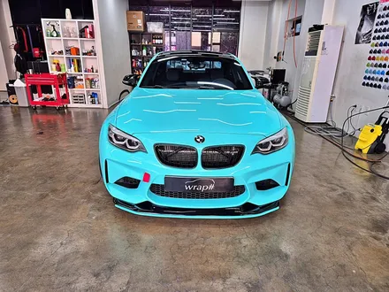 수원 광교 BMW F87 M2 고광택 필름 포인트 부분 랩핑 견인고리 스트랩 튜닝 / 수원시 영통구 이의동