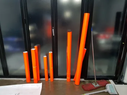 [랩샵]수원랩핑 제네시스쿠페 3M1080 Satin Neon Orange 전체랩핑 / 수원시 영통구 이의동