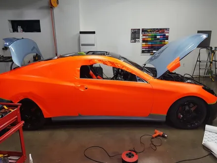 [랩샵]수원랩핑 제네시스쿠페 3M1080 Satin Neon Orange 전체랩핑 / 수원시 영통구 이의동