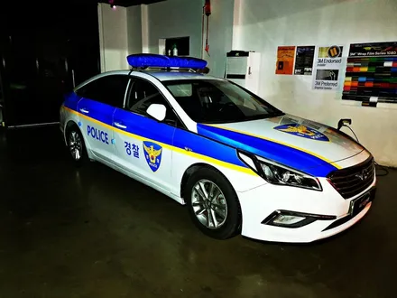 [랩샵][수원랩핑]경찰차랩핑 영화촬영소품차량랩핑 관공서랩핑 / 수원시 영통구 이의동
