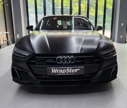 Audi A7 에이버리 사틴블랙 전체랩핑 / 아우디 / A7 / 경기도 고양시