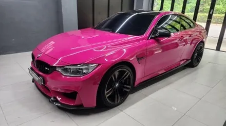 랩스터 BMW M4 로즈 레드 고광택 전체랩핑 / 고양 신원동