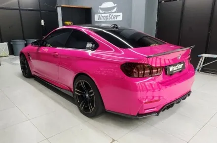 랩스터 BMW M4 로즈 레드 고광택 전체랩핑 / 고양 신원동