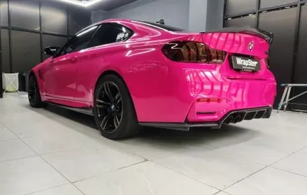 랩스터 BMW M4 로즈 레드 고광택 전체랩핑 / 고양 신원동
