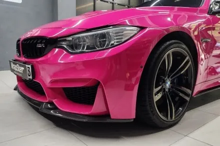 랩스터 BMW M4 로즈 레드 고광택 전체랩핑 / 고양 신원동