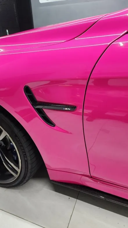 랩스터 BMW M4 로즈 레드 고광택 전체랩핑 / 고양 신원동