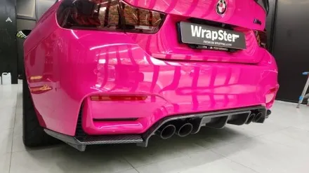 랩스터 BMW M4 로즈 레드 고광택 전체랩핑 / 고양 신원동