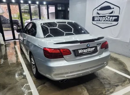 랩스터 BMW 328i 컨버터블 사틴블랙 전체랩핑 / 고양 신원동