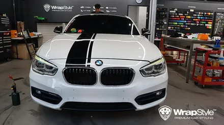 [랩스타일 코리아]  BMW 간단한 블랙 데칼로 멋을 내다. BMW 180d / 김포시 마산동