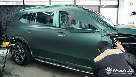 [랩스타일 코리아] 드디어! 벤츠 GLS 400d 신차 출고! 무광 그린으로 전체랩핑(3M 2080 Matt Green Metallic) / 김포시 마산동