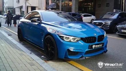 BMW M4 cs 이노즈텍 라구나 블루 전체랩핑 시공후기 / 김포시 마산동