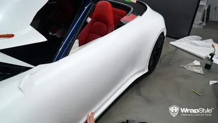 포르쉐 전체랩핑 911 카레라 gts, 사틴 화이트 [랩스타일 코리아] / 김포시 마산동