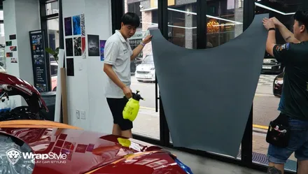 [랩스타일 코리아] 포르쉐 전체랩핑 718 카이맨 gts 이노즈텍 나르도그레이 + WS카본필름 / 김포시 마산동
