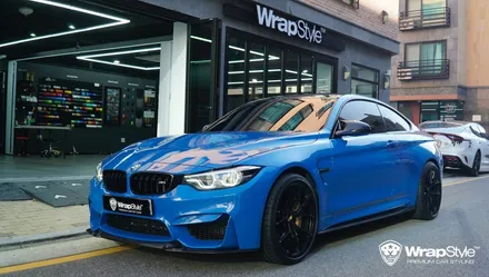 BMW M4 cs 이노즈텍 라구나 블루 전체랩핑 시공후기 / 김포시 마산동