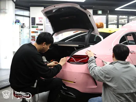 벤츠 CLS300d 고광택 랩핑 이노즈텍 체리블라썸 / 김포시 마산동
