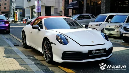 포르쉐 911 3M 사틴 화이트 전체랩핑 시공후기 / 김포시 마산동