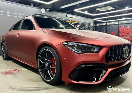 벤츠 CLA 45 amg s, 크림슨 레드 랩핑은 아이리스텍 입니다. / 김포시 마산동