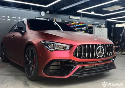 벤츠 CLA 45 amg s, 크림슨 레드 랩핑은 아이리스텍 입니다. / 김포시 마산동