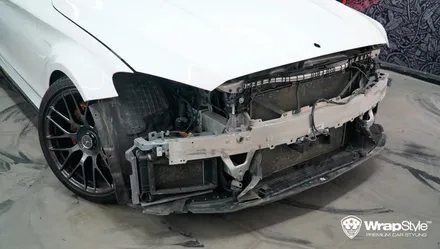 김포랩핑 벤츠 c63amg 전체랩핑 이노즈텍 카키그린 / 김포시 마산동