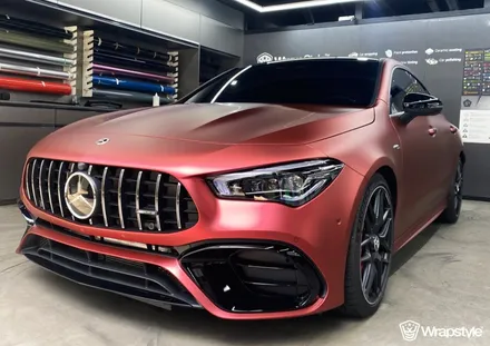 벤츠 CLA 45 amg s, 크림슨 레드 랩핑은 아이리스텍 입니다. / 김포시 마산동