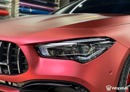 벤츠 CLA 45 amg s, 크림슨 레드 랩핑은 아이리스텍 입니다. / 김포시 마산동