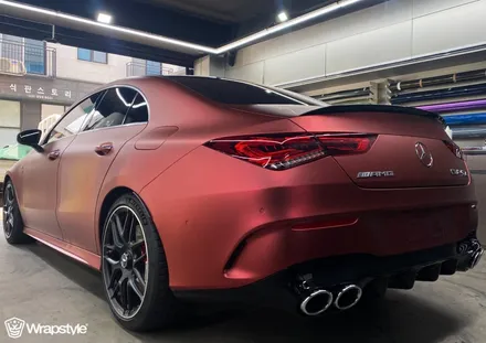 벤츠 CLA 45 amg s, 크림슨 레드 랩핑은 아이리스텍 입니다. / 김포시 마산동