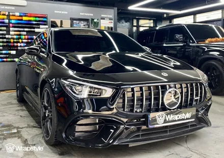 벤츠 CLA 45 amg s, 크림슨 레드 랩핑은 아이리스텍 입니다. / 김포시 마산동