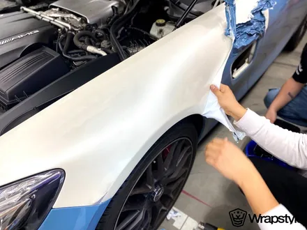 벤츠 AMG GT 차이나 블루 랩핑차량 사고처리해 드렸어요 / 김포시 마산동