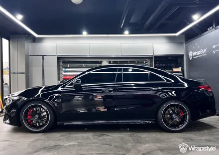 벤츠 CLA 45 amg s, 크림슨 레드 랩핑은 아이리스텍 입니다. / 김포시 마산동