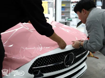 벤츠 CLS300d 고광택 랩핑 이노즈텍 체리블라썸 / 김포시 마산동