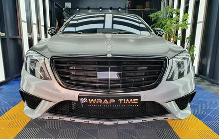 부산자동차랩핑 벤츠 S63 amg 전체랩핑 사고수리랩핑 / 부산 강서구 범방동