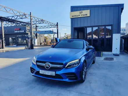 부산자동차랩핑 벤츠 c43 amg 카브리올레 전체랩핑 / 부산 강서구 범방동