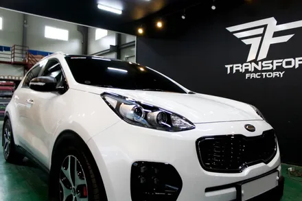 스포티지 무광크롬 전체 랩핑 시공 - by 트랜스폼팩토리 / 수원시 영통구 원천동