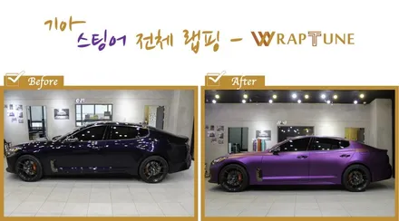 이번엔 무광 퍼플 색상으로 전체랩핑!! - 스팅어 / 수원시 영통구 원천동