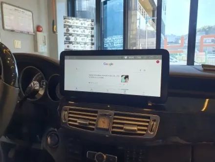 부산 벤츠 w218 순정의 작고불편한 모니터 탈거후 cls350 12.3인치 안드로이드올인원으로 시공 / 부산 동래, 양산