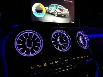 부산 벤츠 W205 C200D 송풍구 엠비언트, 3D전동부메스터 트위터 실내 엠비언트 2톤 시공 후기! / 부산 동래, 양산