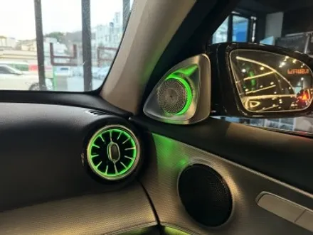 부산 벤츠 W213 E220 E300 송풍구 엠비언트 1,2열 3D부메스터 트위터 AVI BM 100 2WAY 시공후기! / 부산 동래, 양산