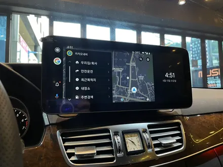 부산 벤츠 W212 E300 안드로이드 올인원과 비노출 엠비언트로 신차 만들어 버리기 ! / 부산 동래, 양산